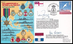 Victory in the Far East RNSC(6)16 Cover Signed IAN FRASER VC & JIM GILBERT - Picture 1 of 11