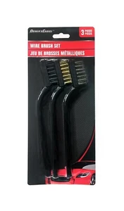 Driver's Choice Medium to HEAVY DUTY cleaning WIRE BRUSH SET • STAINLESS, BRASS - Picture 1 of 4