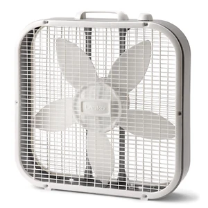 20" Classic Box Fan with Weather-Resistant Motor, 3 Speeds, 22.5" H, White, B202 - Picture 1 of 11