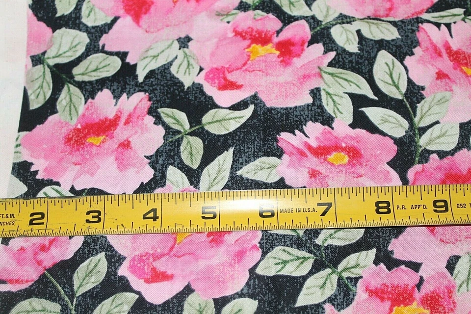 SATURDAY MORNING Pink Floral BASIC GREY Moda Quilt Fabric 30110 BTHY - Image 1 of 1