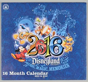 Disneyland Resort 16 Month Calendar 2015 2016 Sealed Theme Park Collectible - Picture 1 of 2