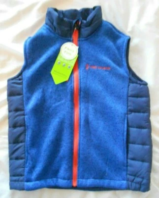 Colete de malha Free Country elétrico azul masculino híbrido lã pele sintética tamanho M novo com etiquetas - Imagem 1 de 4