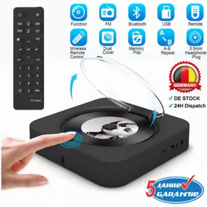 CD Player Tragbar mit Bluetooth HiFi Lautsprecher Fernbedienung FM-Radio/AUX/USB - Bild 1 von 13