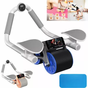 Abdominal Wheel Automatic Rebound Elbow Support Anti-Slip Fitness AB Roller Trai - Picture 1 of 15