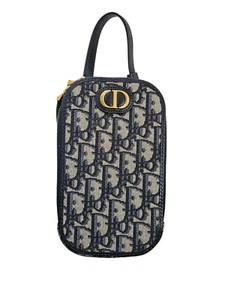 Dior Bue Oblique Canvas 30 Montaigne Phone Holder - Picture 1 of 7