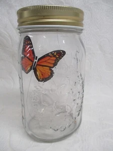 Gemmy Ind Butterfly Collection Fluttering Animated in Mason Jar Tested Working - Picture 1 of 6