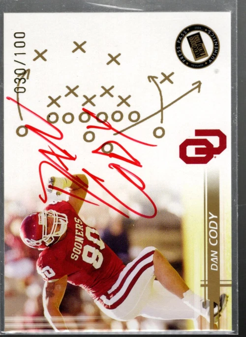 B3908- 2005 Press Pass Autographs Bronze Red Ink #14 Dan Cody/55* /100 Auto - Image 1 of 2