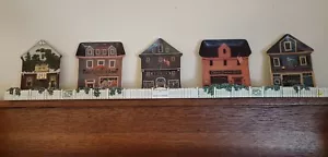 Charles Wysocki Folktown 1996 Bradford 5 Plate Set Picket Fence Limited Edition - Picture 1 of 21