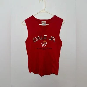 Pre-Owned MD Winners Circle Vintage Red Dale Jr Budweiser NASCAR Tank Top - Picture 1 of 5