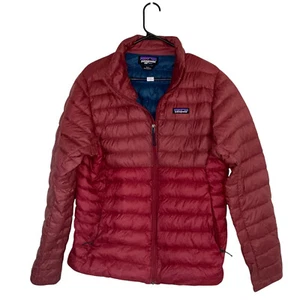 Patagonia Mens Size Medium Down Puffer Sweater Jacket Coat Red Fall 2023 EUC - Picture 1 of 22
