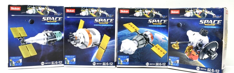 Lot 4 Sluban Kids Space Station Building Blocks New Sealed Combine - Image 1 of 4