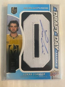 2024-25 UD SP Game Used Draft Day Marks "O" Lukas Cormier VEGAS KNIGHTS SP 20/35 - Picture 1 of 2