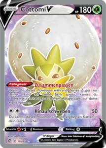 Cottomi V 176/192 Clash der Rebellen FULL ART | Eldegoss V Deutsch Pokemon - Bild 1 von 2