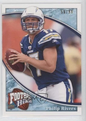 2009 Upper Deck Football Heroes Blue /99 Philip Rivers #64 - Image 1 of 2