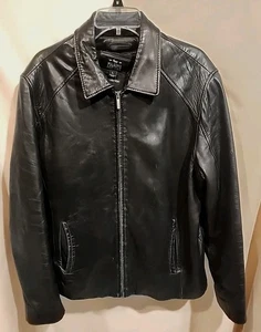 Giacca pelle Wilson’s uomo vintage anni 90 fodera Thinsulate nera grande tinta unita L - Foto 1 di 9