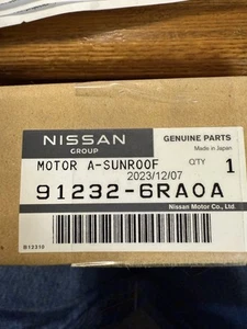 Genuine Nissan SUN ROOF Motor 91232-6RA0A 2019-2023 ROGUE OEM NEW! - Picture 1 of 5