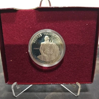 1982-S Proof George Washington 90% Silver Commemorative Half Dollar With COA  - Image 1 of 4