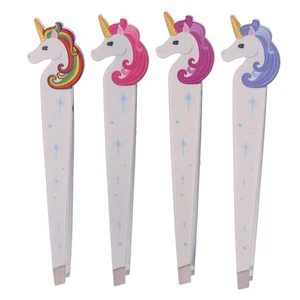 Magischer Regenbogen Einhorn schräge Pinzette Metall Beauty Augenbrauen - Bild 1 von 7