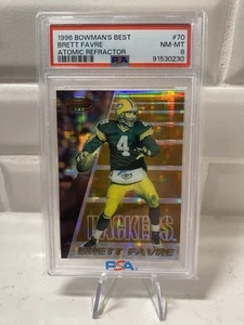 1996 Bowman's Best Atomic Refractor Brett Favre Packers PSA 8 QB RARE - Picture 1 of 2