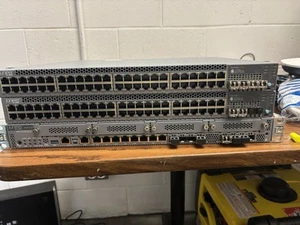 2 x Juniper EX3400-48P POE+ with stacking cable, Also Juniper SRX340 Firewall - Picture 1 of 4