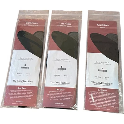3 Plantillas Cojín Good Feet Store 2 Super Atléticas 1 Vestido Talla Pequeña Unisex Foto 1 de 4