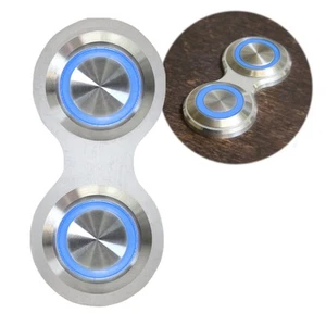 Retro Billet Switch w/ Blue LED Light Single Switch 12v Door Locks Power Windows - Picture 1 of 3