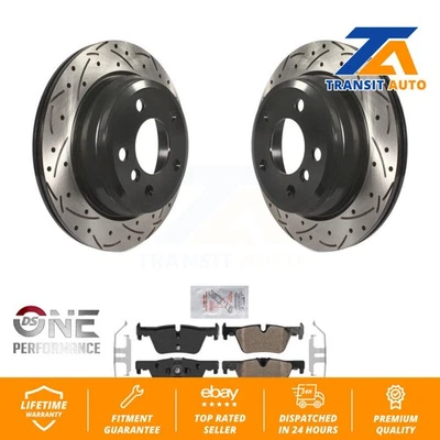Rear Drill Slot Brake Rotors Semi-Metallic Pad Kit For BMW 328i xDrive 330i 320i - Image 1 of 4