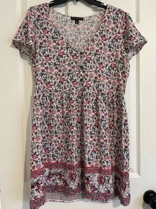 Vestido City Triangles Rosa Estampado Floral Talla Grande - Imagen 1 de 7