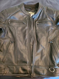 Echtlederjacke Harley Davidson schwarz Lederjacke Gr. XL RN 3819 - Bild 1 von 24