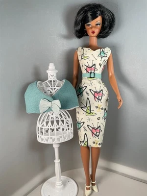 MC Modern "Boomerang" Print Dress with Cape for Silkstone Barbie by Solveig - Image 1 of 4