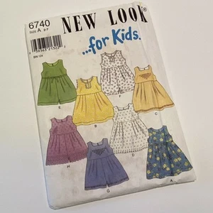 New Look for Kids 6740 Summer Dress Romper 2-7 Uncut Sewing Pattern Simplicity - Picture 1 of 2