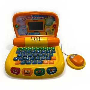 Vtech Tote And Go Laptop Computer Kid Toddler Learning Games Orange Tested Works - Picture 1 of 9