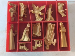 Vintage Weihnachtskrippe 12-teilig Miniatur Made in Germany im Originalkarton - Bild 1 von 8