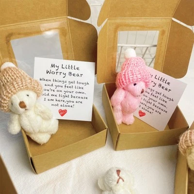 Handmade Mini Plush Bear Little Bear In A Box My Little Worry Bears Pocket Bear - image 1 of 4