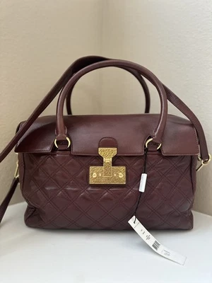 Cartera acolchada barroca Marc Jacobs Rudi rara italiana marrón oscuro cuero nueva con etiquetas Foto 1 de 4