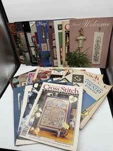 Mixed Lot of 22 Vintage Cross Stitch Books Quilting Leaflets Pattern Booklets - Picture 1 of 3