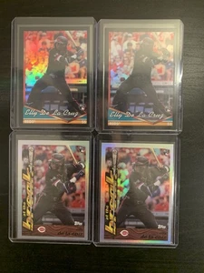 2024 Topps Archives ELLY DE LA CRUZ Black Foil + At The Break SP's 4 Reds RC's - Picture 1 of 2