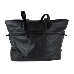 TUMI Alpha Beuteltasche klein schwarz Leder Reise Arbeit Schulter Reißverschluss Tragetasche - Bild 1 von 10