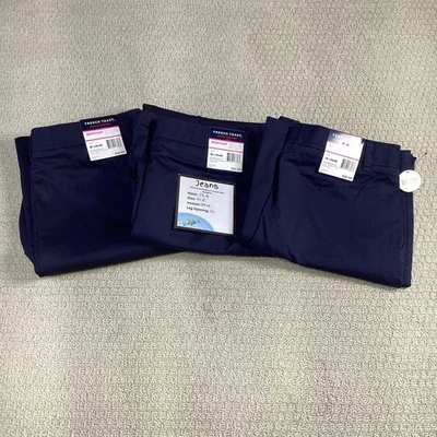 Pantalones escolares French Toast Girls 18,5 Plus azul marino corte bota cintura ajustable Foto 1 de 4