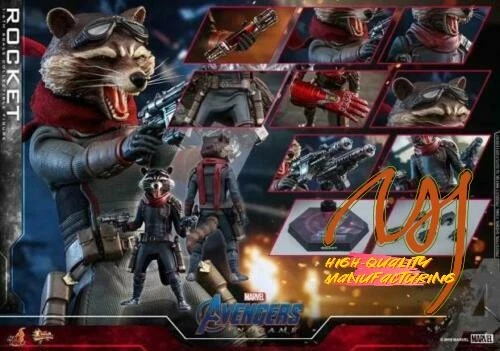 1PC New Hot Toys MMS548 Avengers: Endgame 1/6 Rocket In Stock Fast Ship - Image 1 of 4