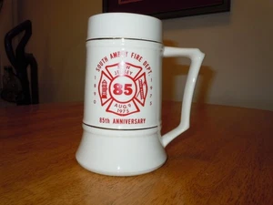 SOUTH AMBOY NEW JERSEY FEUERWEHR BIERKRUG KRUG 1976 VINTAGE KERAMIK 85. - Bild 1 von 4