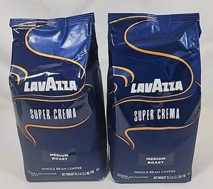 Lavazza Super Crema Whole Bean Coffee 2.2 lbs 2 pk Exp 12/30/2026 FREE SHIP - Picture 1 of 2