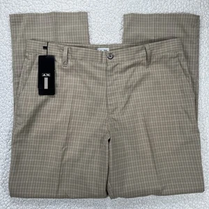 Pantalones de golf Adidas para hombre 36x30 caqui a cuadros elásticos ligeros deportivos - Imagen 1 de 12
