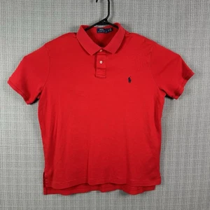 Polo Ralph Lauren Polo Shirt Mens Size XL Solid Red Soft Cotton Pony - Picture 1 of 16