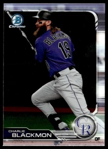 2019 Bowman Chrome Charlie Blackmon Colorado Rockies #52 - Picture 1 of 2
