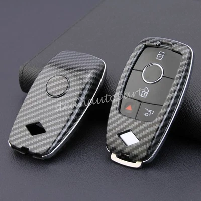 Carbon Fiber Car Key Case Cover For Mercedes GLA GLC CLA EQC A B C E S Class EQA - Image 1 of 4
