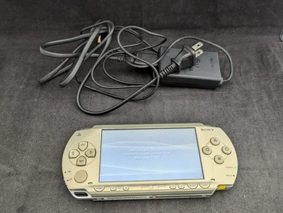 B615 Sony PSP 1000 console Gold Handheld system Japan w/adapter fx - Image 1 of 4