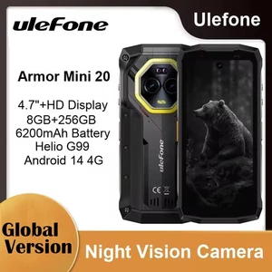 Ulefone Armor Mini 20 4G Rugged Phone 4.7'' 64MP Night Camera 256GB 6200mAh NFC - Picture 1 of 13