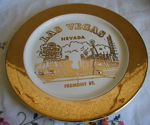 LAS VEGAS NEVADA PLATE FREMONT ST 10 1/4" - Picture 1 of 2