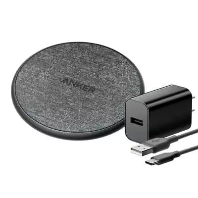 Anker Wireless Charger Pad 10W Qi-Certified Charging with USB Wall Adapter&Cable - Image 1 of 4